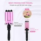 1 2 Inch Mini Hair Crimper 3 Ceramic Barrels Beach Waves 392   Fast Heating