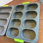Set Of 2 Regular And Mini Hoagie Pan French Bread Baking Mold Silicone Non-stick