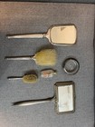 Birks Sterling Silver Hairbrushes And Hand Mirror With Other Vanity Accessories