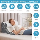 Megcxit 3pcs Bed Wedge Pillow For Headboard  Adjustable  For Sleep Apnea