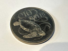 1974 Seychelles 10 Rupees Coin Sea Turtle Design Elizabeth Ii Km 20 Unc