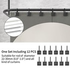 Shower Curtain Decorative Hooks Set Of 12 Shower Curtain Rod Rings For Bathroom