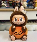 Authentic Popmart The Monsters Labubu Pumpkin Halloween Bat Bloomers Plush Doll