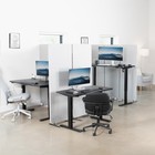 Vivo Electric 60    X 24    Stand Up Desk  Reclaimed Wood Table Top  Black Frame