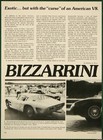 Bizzarrini 1966 Gt America Corvette 327 Features Vintage Pictorial Article 1979