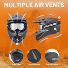 Oumurs Dot Dirt Bike Helmet W  Goggles  Gloves   Mask  Adult Atv Motocross Large
