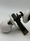 Antique Milk Glass Door Knobs With Cast Iron Hardware
