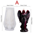 Gothic Angel Candle Silicone Mold Winged Angels Halloween Candles Goddess Moulds