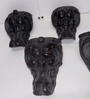 4 Ornate Antique Cast Iron Tub Stove Feet Leg Victorian Vintage Salvage