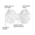 Pregnancy Pillow With Removable Jersey Pillow Cover  Gray Falling Leaves