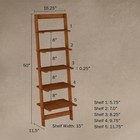 5-tier Heavy Duty Wooden Ladder Bookshelf Storage Shelf Bookcase Shelves