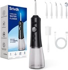 Cordless Water Dental Flosser For Teeth Oral Irrigato  w 6 Replaceable Jet Tips