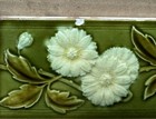  England - 2 Antique Art Nouveau Majolica Border Tiles C1900