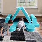 Vixlon 10pcs Modular Kids Sofa Couch Nugget Toddler Couch Foam Armchair For Kids