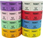 Dnb 8000 Pairs Raffle Tickets - 8 Color Set Of 1000 2 X 2 Inch 50 50 Double R   