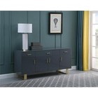 Tyrion Gray Lacquer Sideboard With Gold Accents