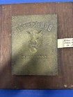 Vintage Letterpress Printing Block Boar s Head Advertising Logo On Wood Brass