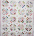 New Handmade Baby Girl Quilt   Framed Pineapple Block