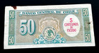Chile Central Bank Banknote Currency Money Bill 50 Pesos