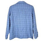 Pendleton Trail Shirt Womens Small 100  Virgin Wool Blue Gray Check Plaid Button