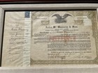 Antique 1922 Framed John W Masury   Son Stock Certificate For Owner Grace Masury