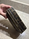 Antique India Niello Brass   Wood Box Late 19th - To Early 20th Century Vtg Rare