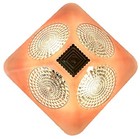 Antique vintage 1930s-1940s Art Deco Nouveau Pink Ceiling Light Fixture
