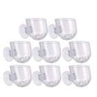 8 Pcs Hanging Wall Planter Acrylic Vase For Plants Aquarium Fish Food Feeder