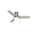 Hunter Betsy 44 In  Indoor Brushed Nickel Ceiling Fan With Light Kit