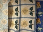 Vintage 90s Small Woven Sunflower Throw Or Wall Hanging Lot Of 3