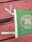 Vintage 1970s 4h Camp Worcester County Massachusetts Pennant Head Heart Hands He