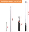3pack Telescoping Magnetic Pickup Tool Set Extendable Bendable Spring Stick