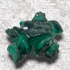 Vintage Malachite Turtle Figurine 3    Hand Carved Green Stone Tortoise Sculpture