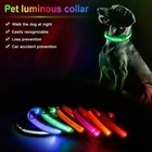 Nylon Led Adjustable Dog Safety Collar  Glowing Luminous Collar Dog Night