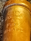  Antique Metropolitan  Police And Fire Whistle high Grade Brass-2 Sound Holes