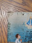Antique Retablo Ex-voto Thanking Virgin Of Platanar For Healing Leg 1950 Rare   