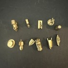 Vtg  1985 Monopoly Deluxe Anniversary Edition 11 Gold Tokens Replacement Parts