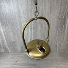 Rare Antique French Miners Bird Brass Oil Lantern 1800   s With Handle Hook Decor