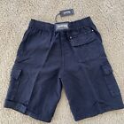 Nwt Authentic Vilebrequin Cargo Bermuda Shorts- Boys - 6 Yrs- Navy Blue - Linen