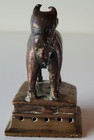 Antique 19th Century Indian Bronze Nandi Bull Rattle Sculpture Hindu Shiva