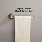 Antique Brass Hand Towel Bar  12 Inch Open-ended Small Towel Holder Wall Mounted