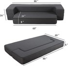 8 Inch Folding Sofa Bed Couch Memory Foam Convertible Futon Sleeper Chair Queen