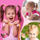 Toddler Hair Accessories For Girls  Colorful Elastic Hair Ties Set With Hair Cli
