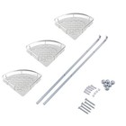 Triangular Shower Caddy Shelf Bathroom Wall Corner Rack Storage Organizer Holder