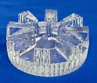 Chantal Art Glass Ice Clear Slices 6  Votive Holder Tea Light Candle Sweden Vtg