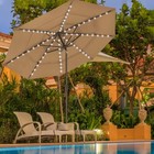 Clearance Eliteshade Umbrella Solar 9ft 3 Tiers Market Umbrella W  80 Led Light