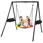 440lbs Heavy Duty Swing Set Metal A-frame Stand Kids Adult Outdoor Play Backyard