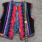 Vintage Fiesta Mi Lado Margaret Piatt Vest Folk Art Patchwork Boho 80s 90s