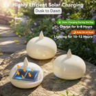 Viodaim Solar Led Candles Outdoor  Waterproof  Flameless 