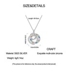 Kunsir 925 Sterling Silver Interlocking Circles Pendant Necklace For Women Gifts